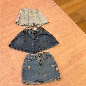 Set of Three Denim Skirts